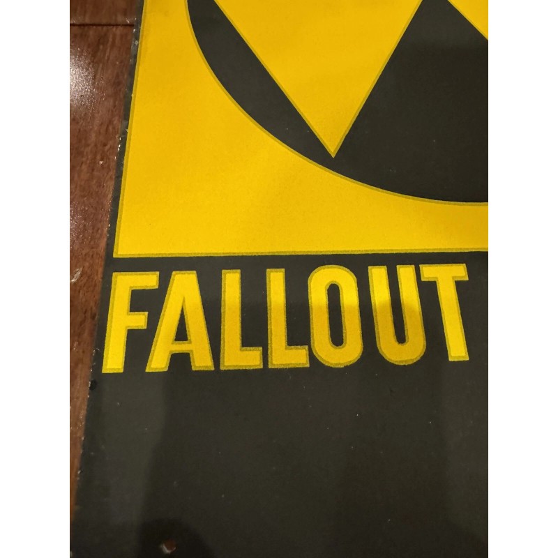 FALLOUT SHELTER SIGN Original U.S. Gov Issue. 10x14 Steel