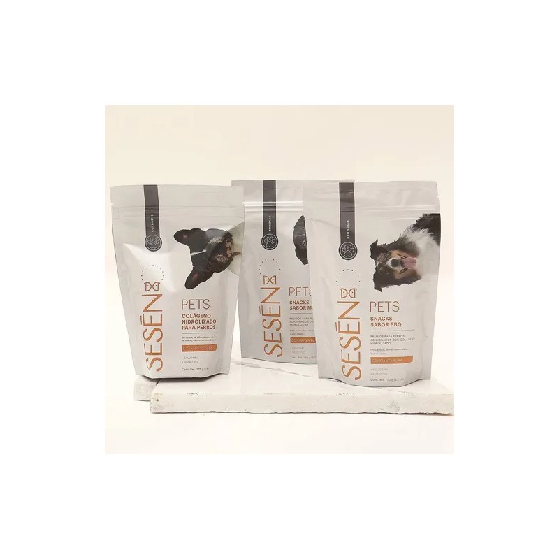 Sesen Pets Snack Colágeno Sabor Bbq, Premios Para Perros
