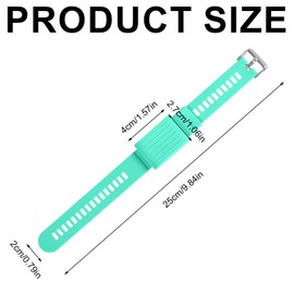 BOXOB Silicone Band Compatible with Whoop 3.0 4.0, Waterproof Replacement Fitness Band Soft Silicone Strap Wristband for Sports Exercises (Cyan)