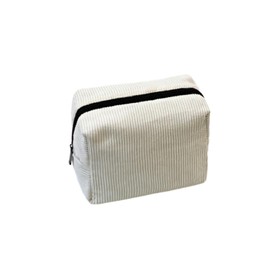 KGDUYC Cosmetic Bags for Women Small Make Up Travel Cosmetic Bags Bag Cord Makeup Bag with Metal Zip Make Up Bag for Travel - Beige