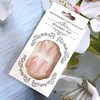White French Tip Press on Nails Medium Almond Shaped Pink