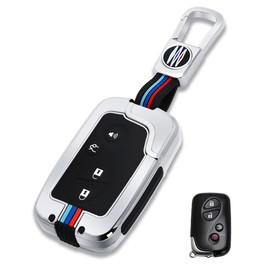 YONUFI for Lexus Key Fob Cover Case, Metal Shell Smart Key Holder Compatible for RX350 RX450h CT200H IS250 LS460 GX460 GS300 GS350 ES350 LX570 IS350
