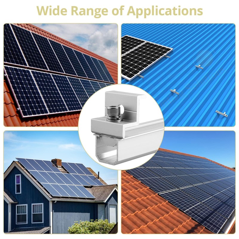 Anbte Solar Panel Bracket Kit, 6 Pcs 7.87 in Aluminium