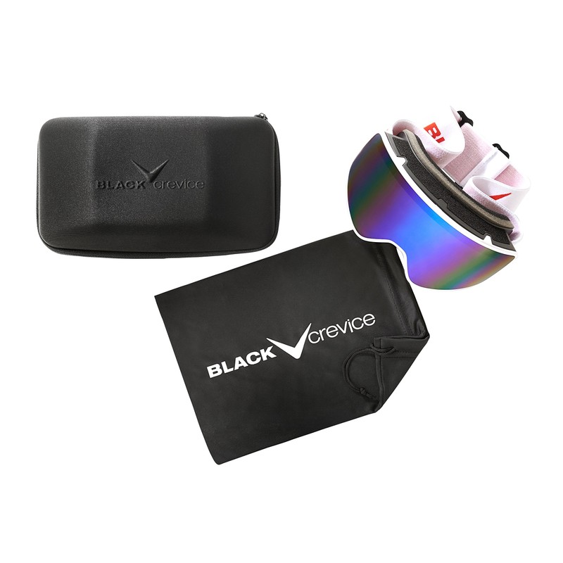 Black Crevice Planai unisex ski goggles, Unisex, Skibrille Planai, white/red,