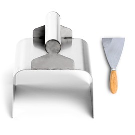 Pcmursal Concrete Curb Trowel, Concrete Curbing Tools, Landscape Curb Trowel with Putty Knife(Rectangular)