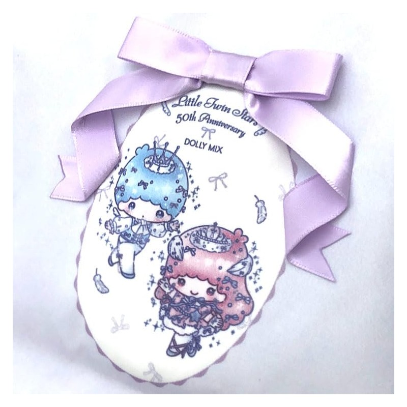 マイメロディ&リトルツインスターズ x DOLLY MIX フリルスクエアハンドバッグ ライトパープル