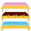3 Pieces Ice Cream Party Supplies Tablecloth, Large Size 54