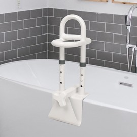 UTVJATV Adjustable Bathtub Safety Rail, Shower Grab Bars Handle with Non-Slip Handle for Seniors, Elderly, and Disabled, Fits 3"–6.7" Tub Walls, Supports 300 lbs, Bathroom Safety Bars