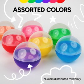 Capsule Vending Machine Translucent Round Capsules Empty 200 pcs 3.9 inch - Gumball Machine Capsules Easter Basket Stuffers Birthday Gifts - DIY Craft Supplies Claw Machine Refills in Bulk