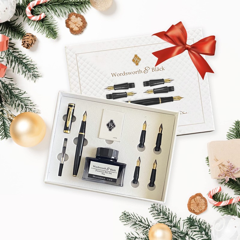 Wordsworth & Black Fountain Pen Gift Set, Includes Ink Bottle,