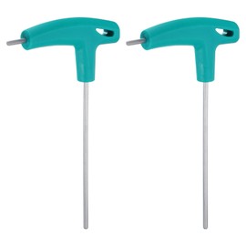 sourcing map 2pcs T-Handle Hex Key Wrench 3mm Metric CR-V T-Key Inner Hexagon Wrenches Spanner Repair Tool for Automotive Household Maintenance, Blue