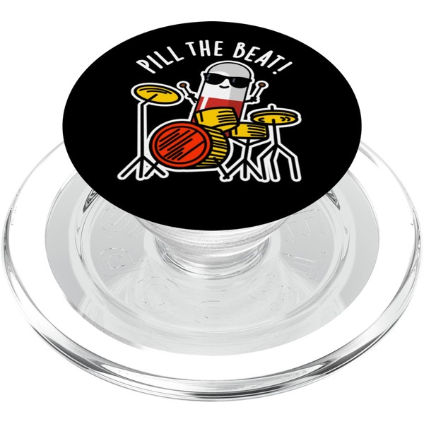 Pill The Beat Funny Medicine Word Game PopSockets PopGrip for