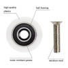 YUANQIAN 8 x White Shower Door Runners 19mm with Screws