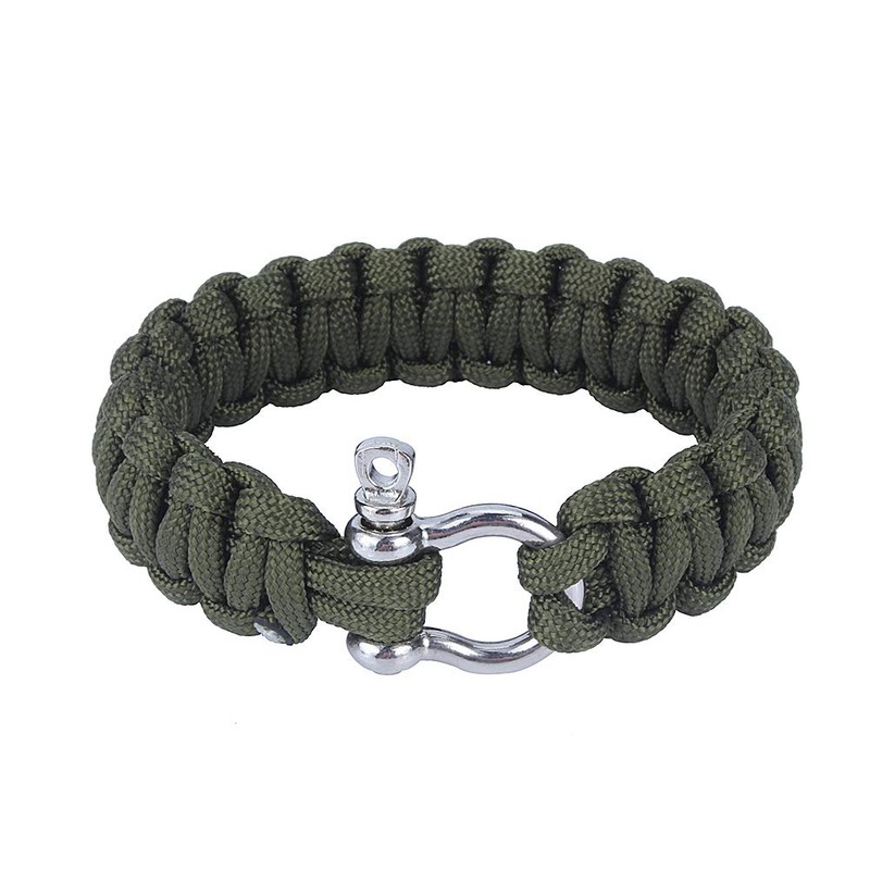 EVTSCAN 550 Paracord Woven Survival Bracelet Stainless Steel Buckle Kit