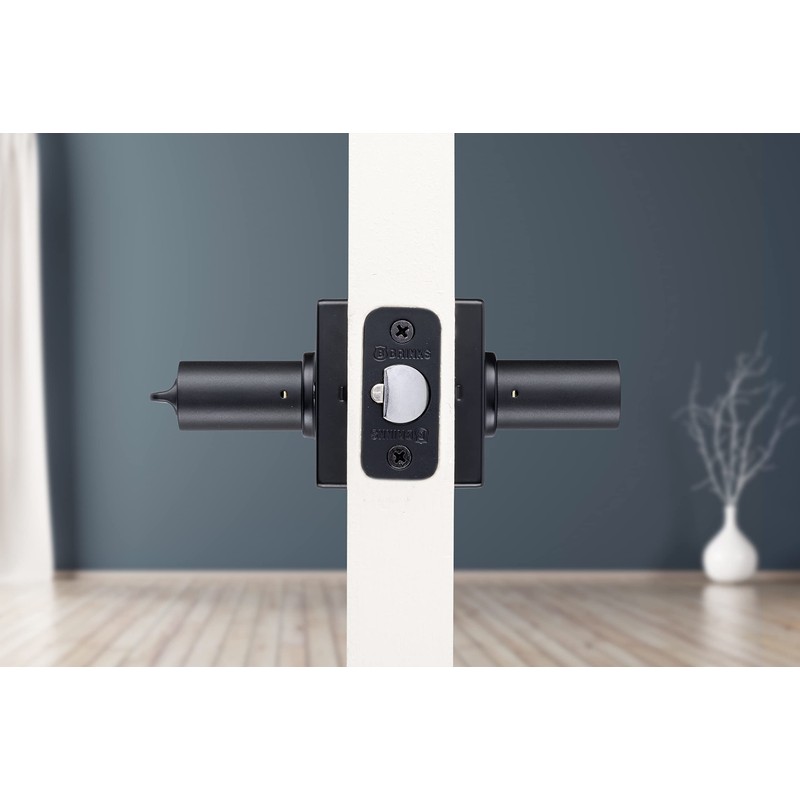 BRINKS – Contemporary Keyed Entry Door Lever, Matte Black -