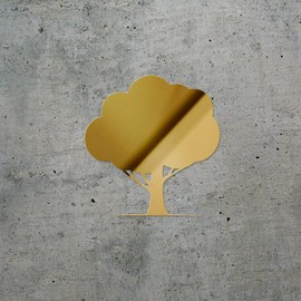 Decal Stickers of Tree Silhouettes (Metallic Gold) (Set of 2) Luxury Weatherproof Vinyl Decal Stickers for Laptop Desktop Smartphone Car Dirt Bike Wall Room Mason Jar - BICVER1e49612GOW19Y24fi