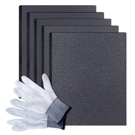 LEONTOOL 25 PCS Sand Paper Sandpaper Sheets 80 to 320 Assorted Grit Sanding Paper 9 x 11 Inch Wet Dry Sandpaper for Wood Furniture Finishing, Metal Sanding and Automotive Polishing, with Gloves