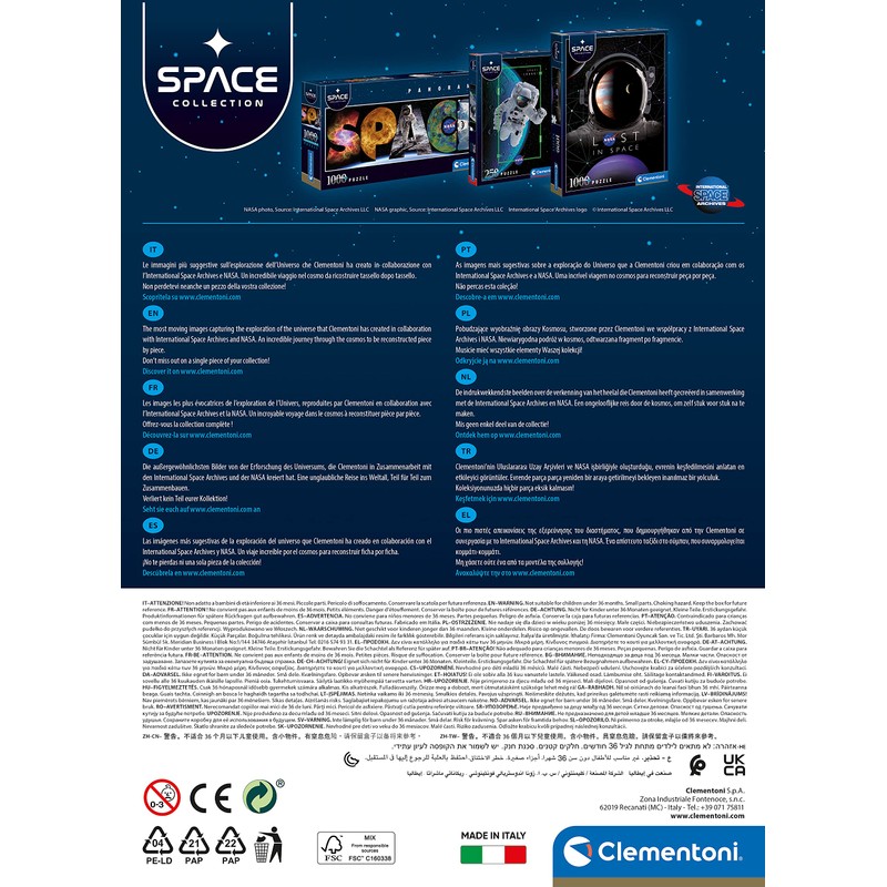 Clementoni 35106 Collection 500 Pieces Space, Made in Italy, Jigsaw