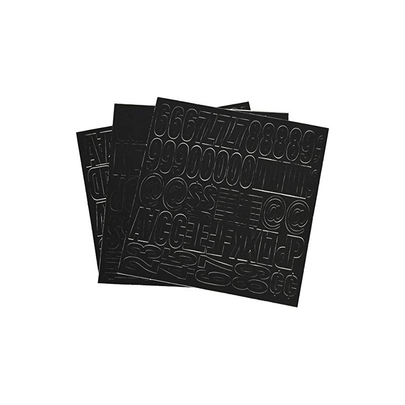 Hillman 847212 1-Inch Die-Cut Letters/Numbers Kit, Black