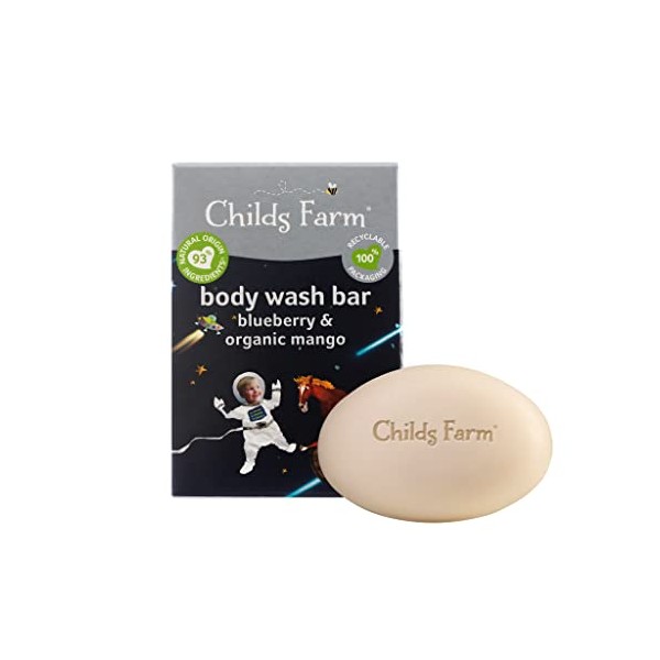 Childs Farm | Kids Body Wash Bar 60g | Blueberry & Organic Mango