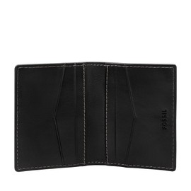 Fossil Men's Hayes Card Case Bifold, Matt Black