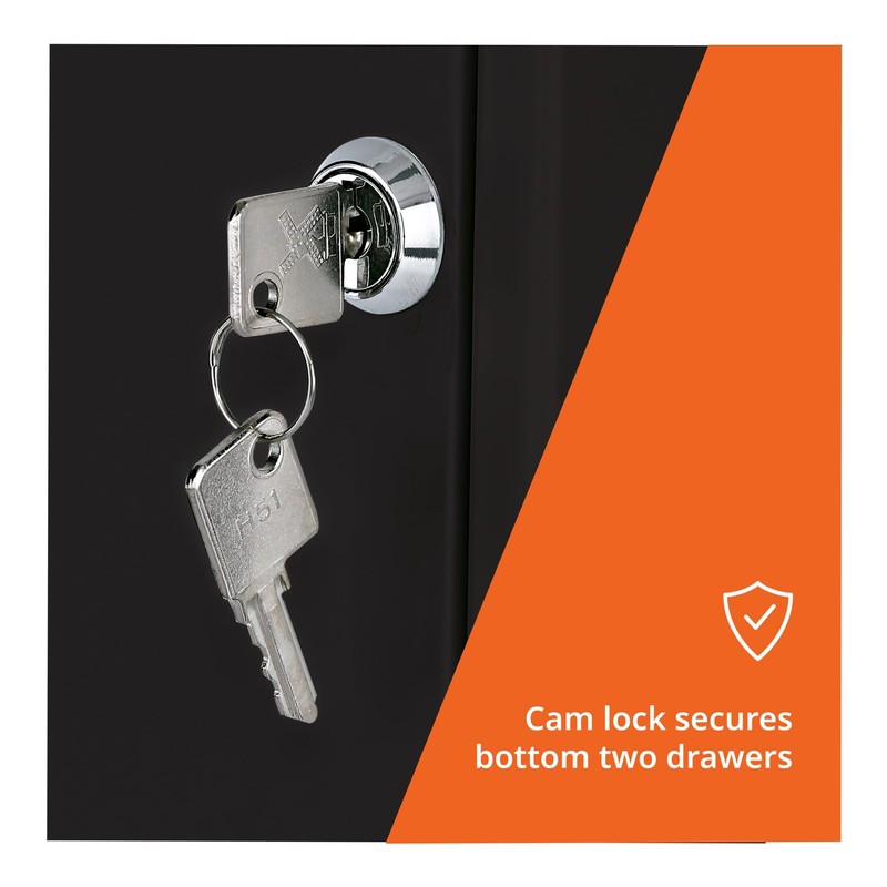 NuSparc Mobile 3 Drawer Locking Pedestal File Cabinet | Pre-Assembled