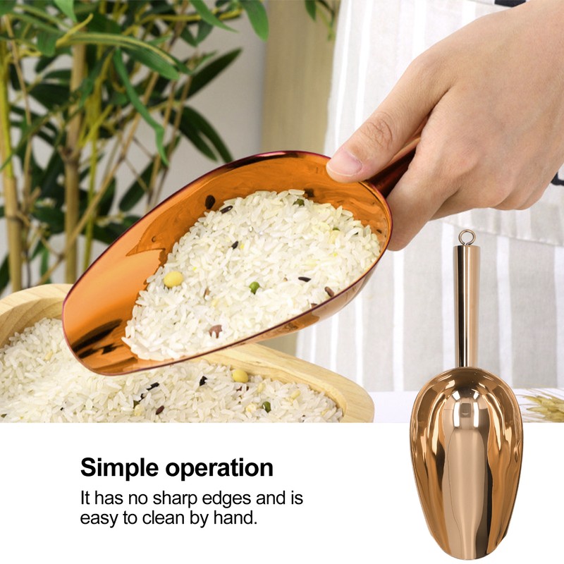 Ice Scooper Stainless Steel U Shaped Sturdy Food Grade Ice