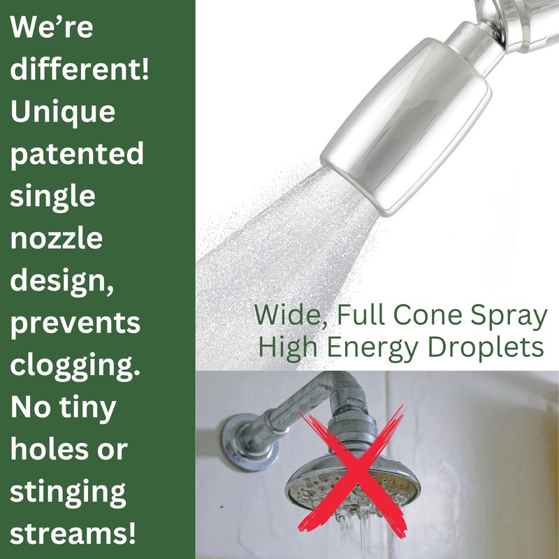 High Sierra Showerheads® - Solid Metal 1.25 GPM High Efficiency,