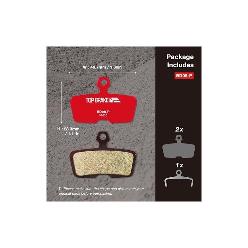 Top Brake Pastillas de Freno de Disco Bicicleta para AVID