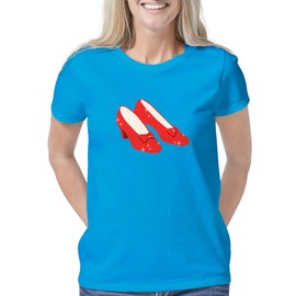 CafePress Wizard of Oz Ruby Slippers Women's Classic T Shirt Women's Relaxed Dark T-Shirt