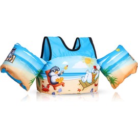 Toddler Swim Vest, Kids Floaties for 20-30-50-66 Pounds Boys & Girls, Pool Jumper Floats with Water Wings for 2-6Years Old Toddlers.