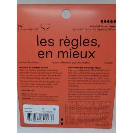 Thinx for All Period Better Underwear Briefs Super Absorbency Sz Medium New Grey