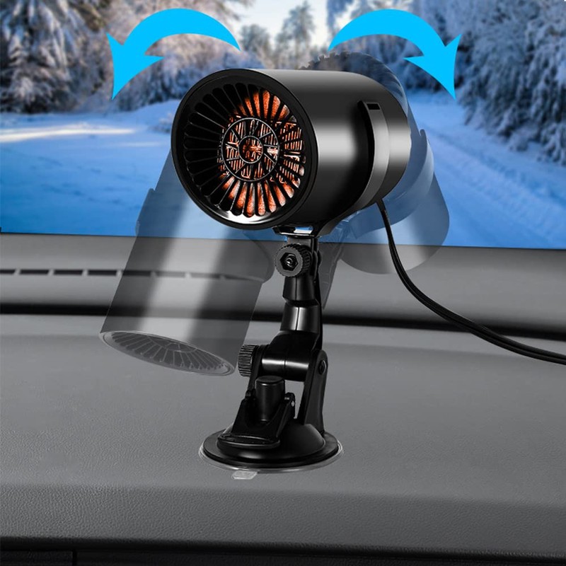 Baceyong 150 W 24 V Auto-Heizlüfter, tragbarer Auto-Windschutzscheiben-Entfroster, Stecker in