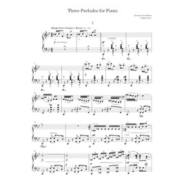 Three Preludes: Piano Sheet Music