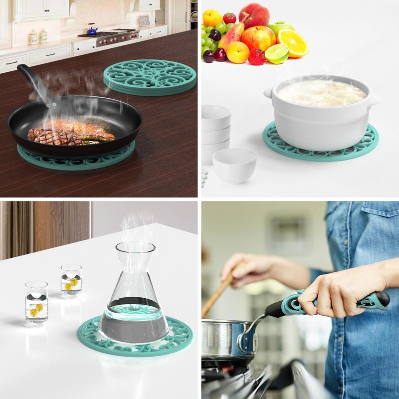 Trivets for Hot Dishes, Silicone Trivets for Hot Pots and