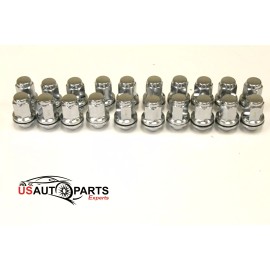 sanwa Qty 20 - Chrome 47mm Extend Lug Nut with washer 14x1.5 21 HEX For Factory Wheel