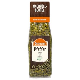Ostmann Spices - Green Pepper Whole | Unground Pepper, Ideal for Marinades and Sauces | For Refilling the Shaker Can | 40 g in Bag