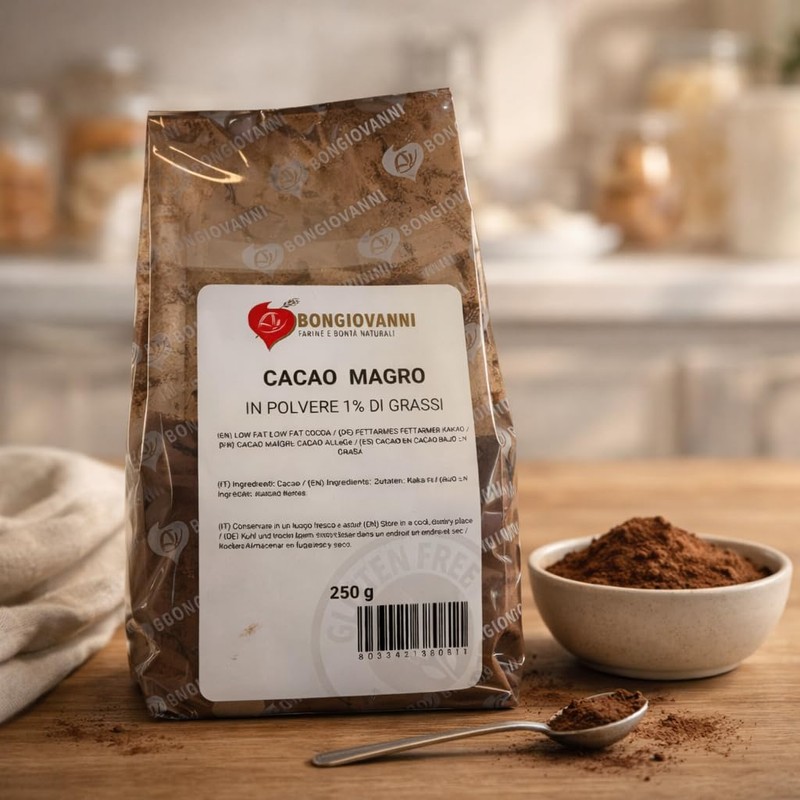 BONGIOVANNI Farine e Bontà Naturali Cacao Magro in Polvere 1%