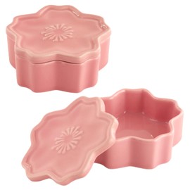 Dolce Duo DAM-122 Small Bowl with Lid, Cherry Blossom Shape, Pink, Osecti, Beginning to Eat, Diameter 3.9 inches (10 cm), Set of 2