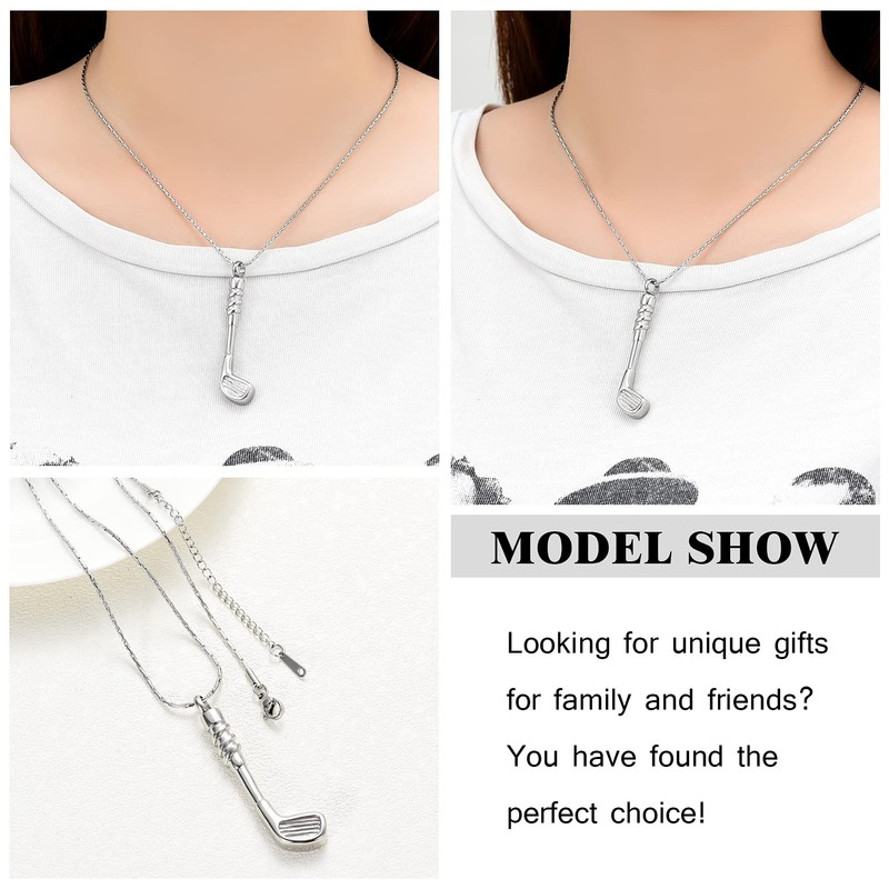 constantlife Cremation Golf Clubs Jewelry for Ashes Urn Necklace Keepsake