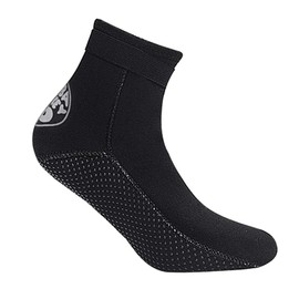 JINTN 3 mm neoprene diving socks, neoprene socks, water sports, swimming socks, beach water socks, diving suit, boots, fin socks for swimming, snorkelling, sailing, surfing, water sports, Black XL