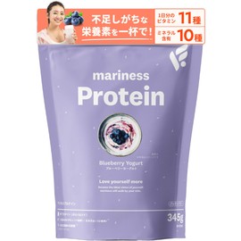 Mariness Marinade, Protein, Blueberry Yogurt, Soy, Diet, Women's, Replacement, Whey, 12.6 oz (345 g), Made in Japan
