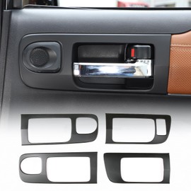 CHEAYAR New matt Black Look Interior Door Handle Panel Cover Trim for Toyota Tundra 2014-2021
