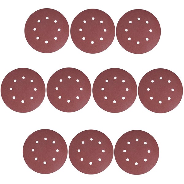 Utoolmart 10Pcs Sanding Discs, 7 Inch 8 Hole Hook &