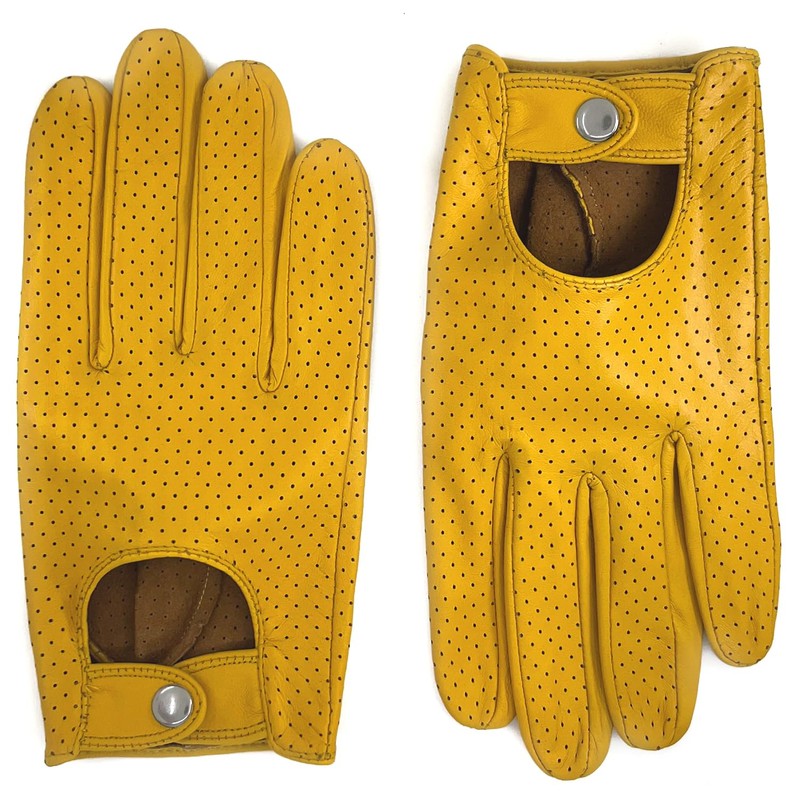 ZLUXURQ Men's Luxury and Soft 100% Sheepskin Leather Driving Gloves
