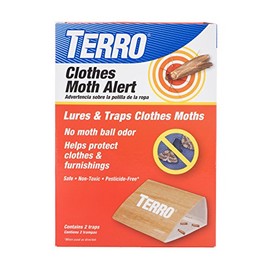 TERRO T720 Clothes Moth Alert Traps - 2 Non-Toxic, Safe Clothes Moth Traps