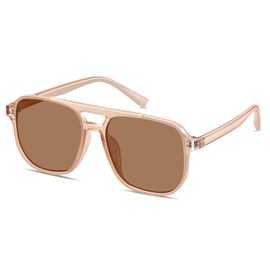 YMRFW Retro Aviator Sunglasses for Women Men Classic 70s Vintage Style Square Trendy Sun Glasses