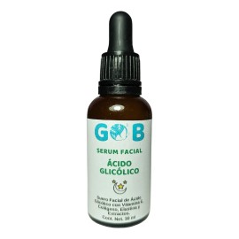 Sérum 30 ml ácido glicólico, vitamina E, colágeno y elastina, renueva y reafirma la piel