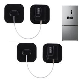 Fridge Locks for Adults, 2 Pcs Fridge Locks for Children, Refrigerator Lock, Door Lock Without Drilling, Cupboard Locks, Cabinet Locks, Window Safety Locks, Fridge Child Lock, Child Lock for Fridge