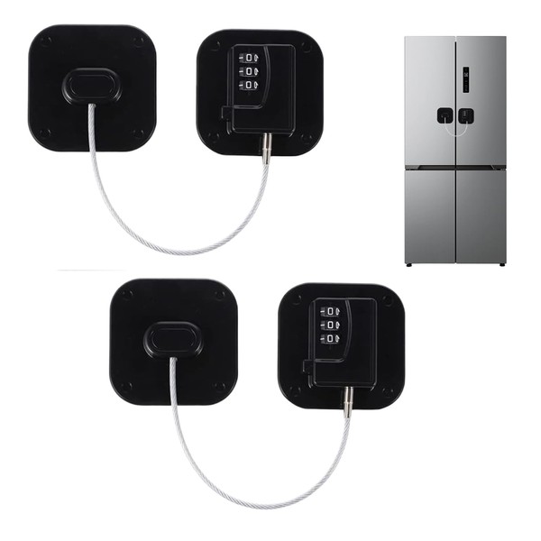 Fridge Locks for Adults, 2 Pcs Fridge Locks for Children,